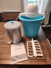  Nostalgia 4 Quart Electric Ice Cream Maker Blue Brand New