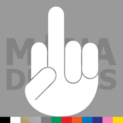 Middle Finger Hand Sign Vinyl Die Cut Decal Sticker - Funny Symbol Flip Off