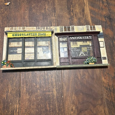 #ad The set includes two plaques: Chocolatier Finequot; and another for quot;Antiquitésquot;. $25.00