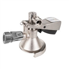 A Flach Zapfkopf Keg  Ausgang seitlich mit geringer Aufbauhöhe Bier 5/8 Co² 3/4