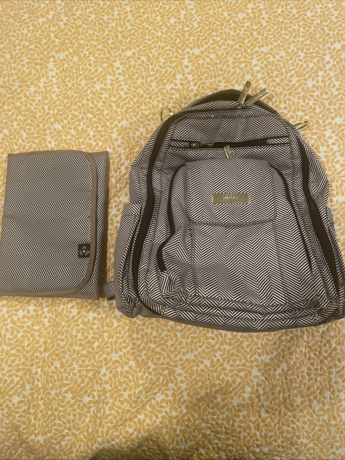JuJuBe 'Be Right Back' Travel Diaper Backpack Bag w/ Changing Pad Queen of Nile