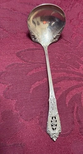WLLACE ROSE POINT Sterling Silver CREAM LADLE 5 1/2"
