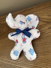 Vintage Handmade Elephant Child  s Stuffed Animal Baby Blanket Toy USA Made