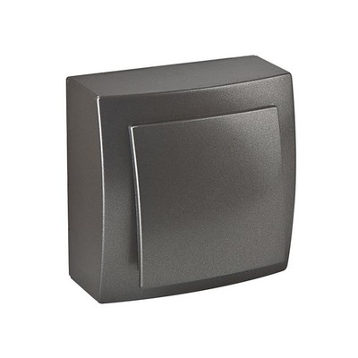 Aufputz Schalter Anthrazit Metall Optik Lichtschalter Leuchte IP20 Themis