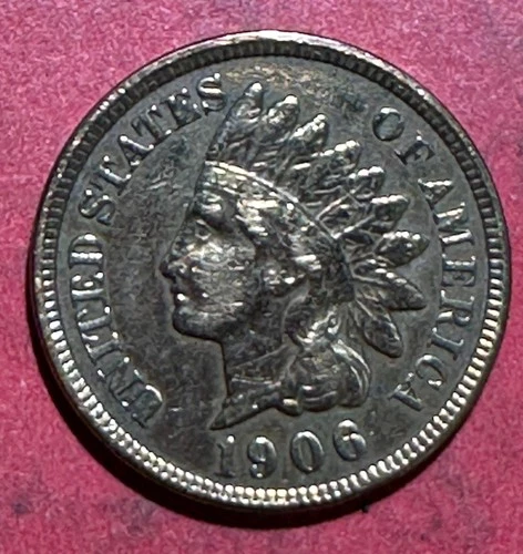 1906 US Indian Head Cent! VF Details! Old US Coin!