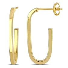 Amour 25mm Hoop Earrings in 10k Yellow Gold