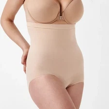 SPANX Women's Higher Power Seamless Panties High Waisted Soft Nude Size 2X