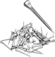 Stainless Steel Horseshoe Nails - 50 Pack, 2 Inch E5 Model for Safe Hoof Care