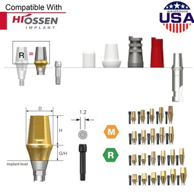 US Titanium Straight Transfer Abutment Fit Hiossen ET III MINI Regular Platform