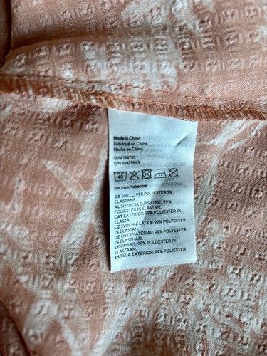 H&M+ Apricot Patterned Floral Off Shoulder Dress (NWT) Sz XXL - Picture 9 of 9