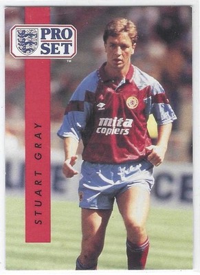 Stuart Gray 1990-91 Pro Set English League #16 Aston Villa