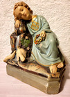 Antique 1900s Era Child Jesus Resting Rock of Ages Chalkware Religious Statue — photo 7