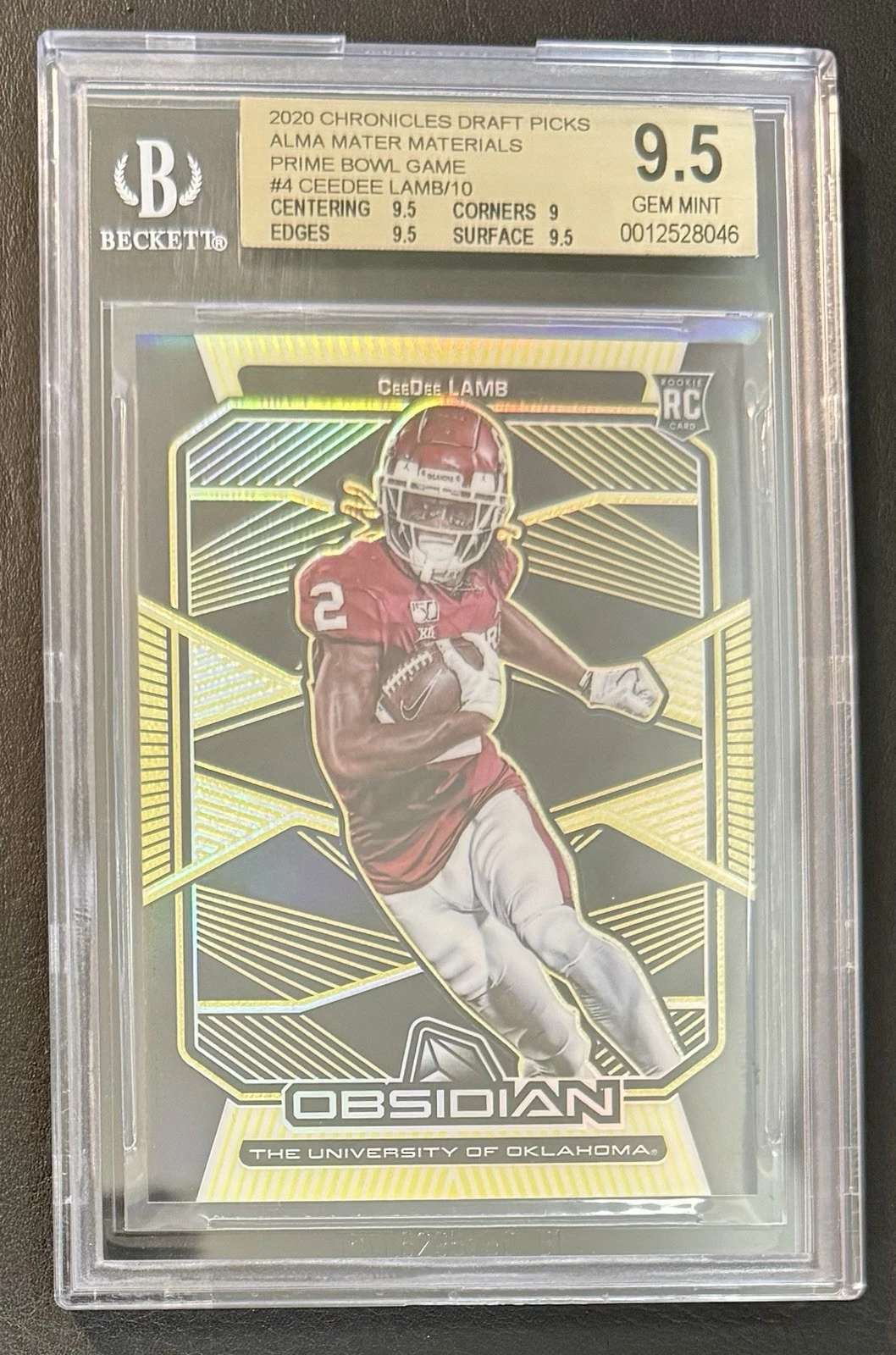 CeeDee Lamb Panini Chronicles Draft Picks Alma Mater Materials Signatures #5 Bowl Game