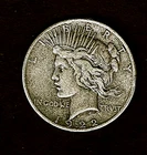 1922-s Peace dollar .900 silver coin at Fine  condition