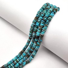Genuine Natural Turquoise Irregular Disc Beads 4-5mm Blue Turquoise 16" Strand