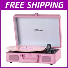 Portable Bluetooth Record Player in Retro Suitcase Design