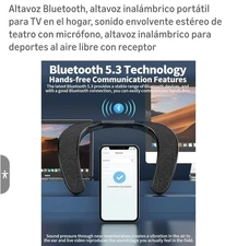 Wireless Neckband Neck Speaker Stereo Sports Speaker Portable Outdoor Speakers