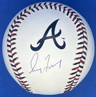 Greg Maddux Signed Autographed Braves Team Stitch Logo Baseball w/ Beckett COA