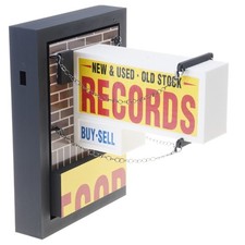 Record Store Retro Wall Light,Retro Record Wall Lamp LED Power Music Theme