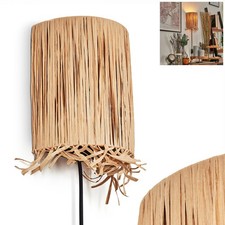 HOFSTEIN Castelvetrano Lampa ścienna Metalowa / Rękodzieło w kolorze czarnym / naturalnym