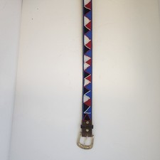 Fully beaded, handmade leather belt, Native style