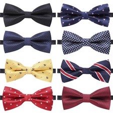 8 Pack Adjustable Pre-tied Bow Ties for Men  Boys - Mixed Colorst