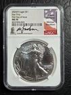 Beautiful 2024 P $1.00 American Eagle  Silver Dollar Star Privy NGC Graded MS70