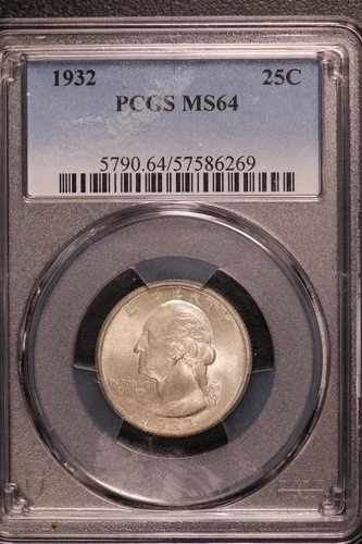 1932 |  WASHINGTON QUARTER | PCGS MS 64 | 90% SILVER | LOT A-27