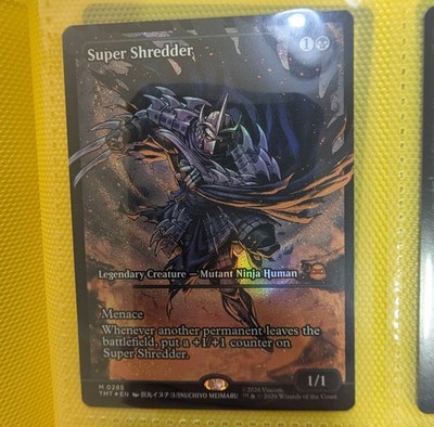 Magic the Gathering Super Shredder Borderless Foil Mythic 0285 TMNT MTG