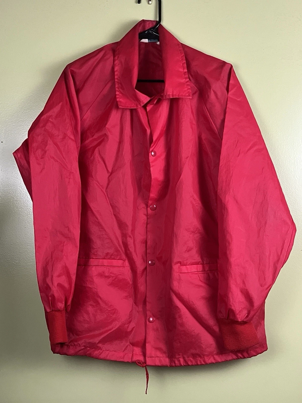 Vintage Windbreaker Jacket Sportswear Men’s Turfer Medium Red Nylon 90s