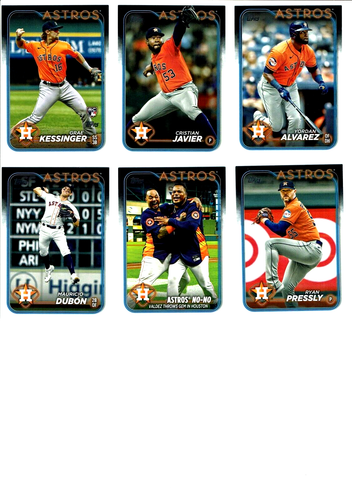 2024 Topps Heritage Baseball Houston Astros Team Set (12) Base Cards +++WOW+++ - Picture 5 of 5