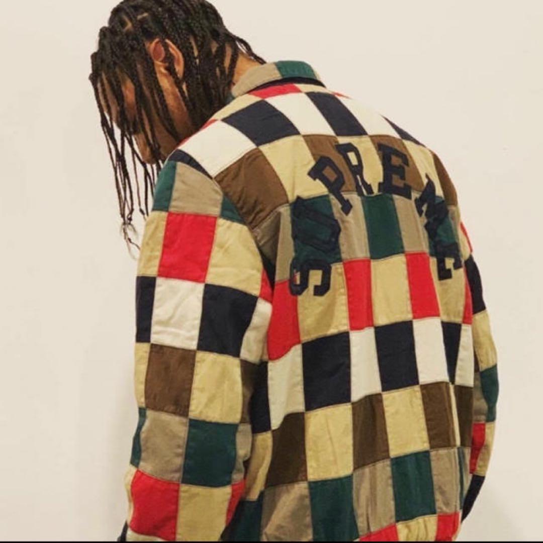 USED Supreme 19SS Patchwork Harrington Jacket XL size Cotton USED Supreme 19SS Patchwork Harrington Jacket XL size Cotton