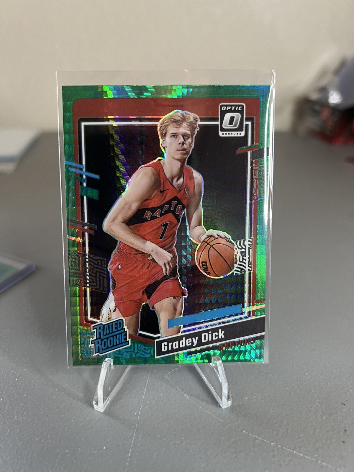 2023-24 Panini Donruss Optic - Rated Rookie Green Hyper #212 Gradey Dick