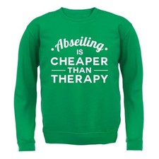 Abseiling Is Cheaper Than Therapy - Kids Hoodie / Sweater - Abseil Climb Rock