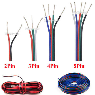 3 4 5 adrig LED RGB Strip Kabel Cable 10/20m Anschlusskabel