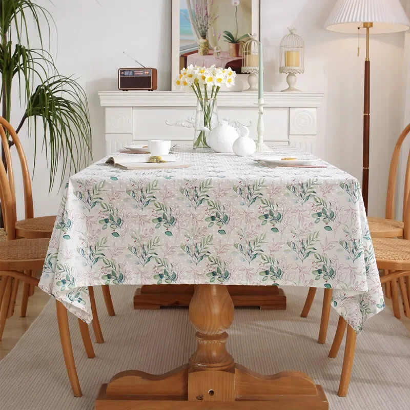 Floral Tablecloth Tea Table Decor Table Cover For Kitchen Kitchen