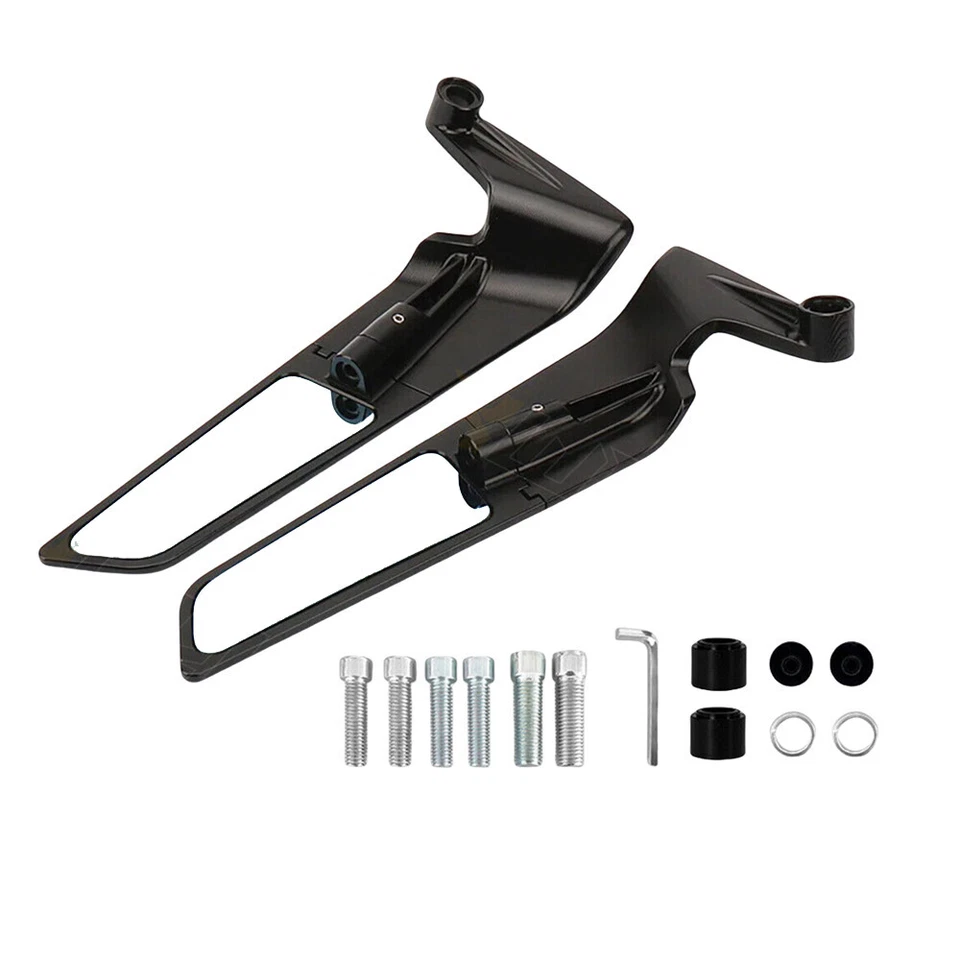 For KAWASAKI Z650 Z800 Z900 Z1000 ZH2 Rotatable Wind Wing Rear View Mirrors - Image 4 of 4