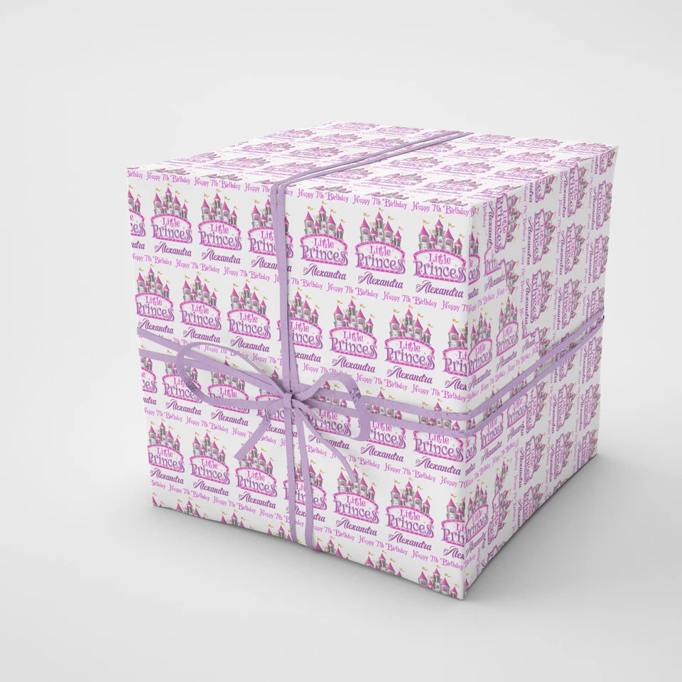 Little Princess Castle Personalised Wrapping Paper – Fairytale Gift Wrap - Image 4 of 4