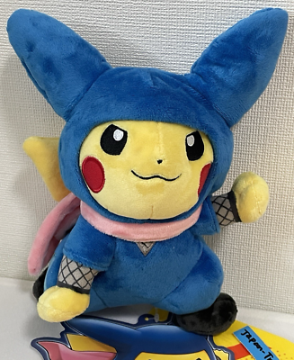 Pokemon Center Tokyo DX Ninja Pikachu Plush doll Blue Japan New w