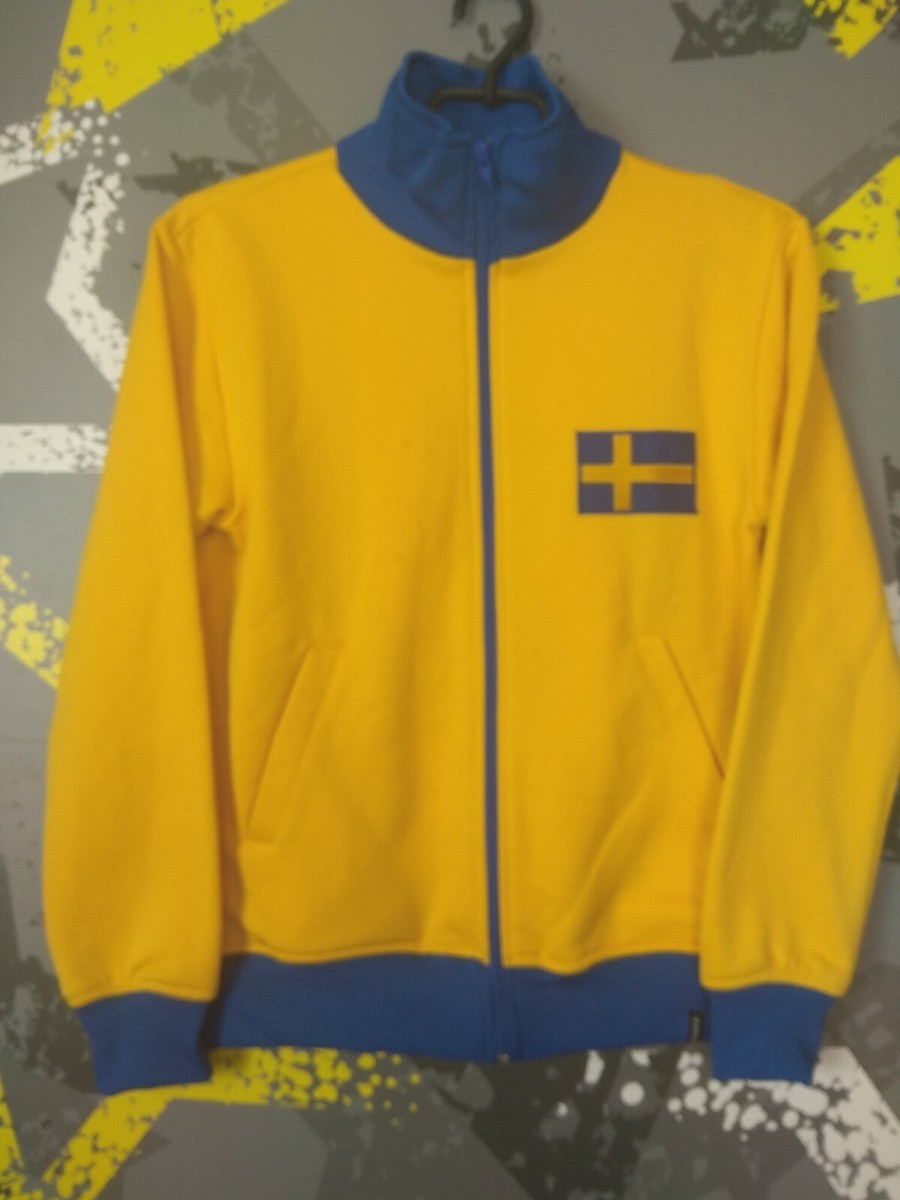 美良品 Gold Win Sweden Team Model Jacket Sweden Team Jacket Retro Replicas Yellow Copa Polyester Mens Size