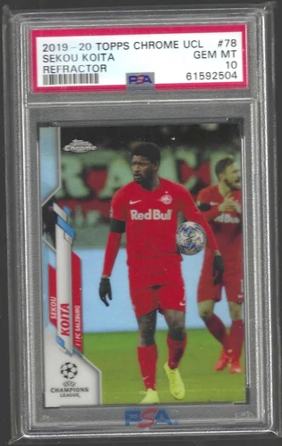 SEKOU KOITA 2019-20 TOPPS CHROME SILVER REFRACTOR RC #78 PSA 10 GEM MINT