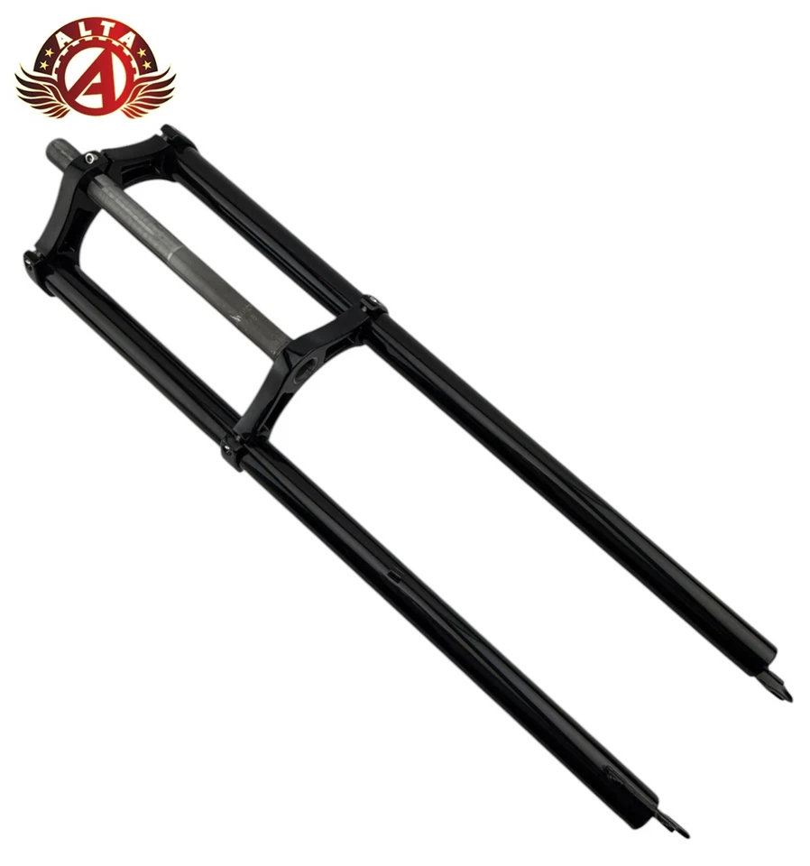ALTA Triple Tree Fat Bicycle Fork, 1" (25.4mm) Aluminum Crown Disk Brake BLACK. - Image 4 of 4