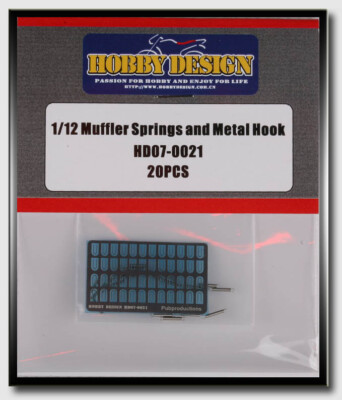 Hobby Design 1/12 Muffler Springs And Metal Hook (20pcs)