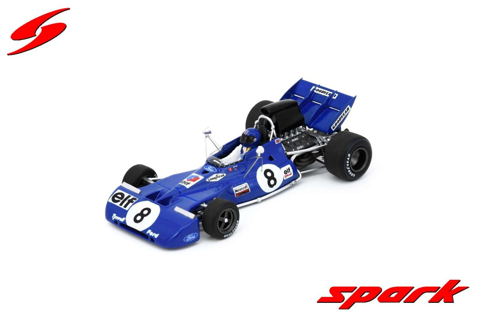 Spark S7219 Tyrrell 004 N°8 GP France 1972 Patrick Depailler miniature 1/43