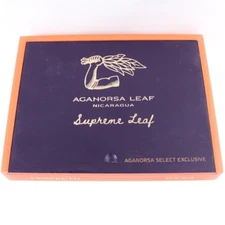 Aganorsa Leaf Perfecto Supreme Leaf Empty Wooden Cigar Box 9" x 6.75" x 1.25"