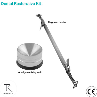 Set von 2 Restaurative Amalgam Carrier & Mixing Well Dental Füllung Instrumente