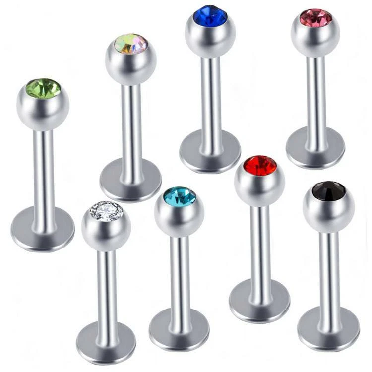 10-20pcs Surgical-Steel Labret Monroe Ring Lip Tragus Helix Earring Stud CZ 16G - Image 4 of 4