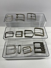 Vintage Metal Belt Buckle Lot Of 11 Silver Gold Tone More