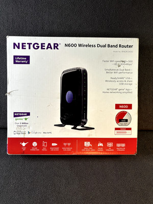 Netgear N600 Wireless Dual Band Wi-Fi Router WNDR3400 - PRE-OWNED