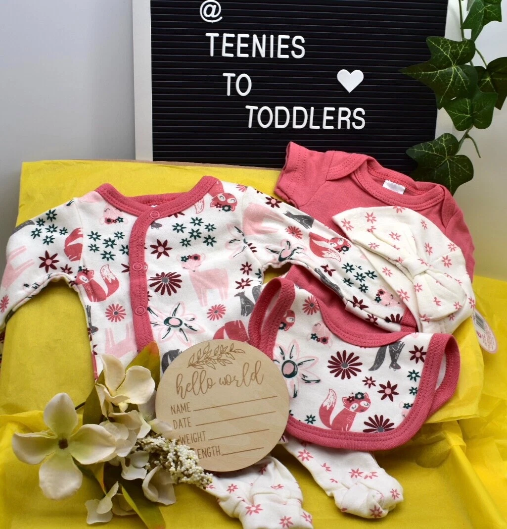 Premature, Low Birth Weight Baby Girl Clothing Gift Set Tiny Baby LetterBox Gift